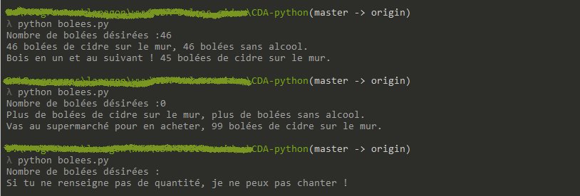 Exercice CDA en Python